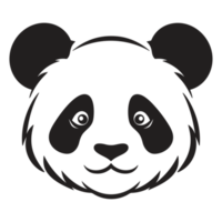 lindo panda silhueta - generativo ai png