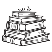 boek stack silhouet - generatief ai png