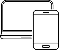 Responsive design symbol with devices. vector