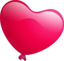 Glowing heart shape balloon. vector