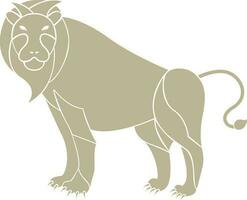 Zodiac sign of leo in lion body of isolated. vector