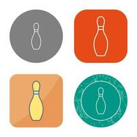 Unique Bowling Pin Vector Icon