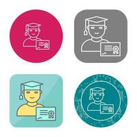 Unique Receiving Diploma Vector Icon