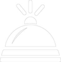 Isolated line art icon of Reception Bell. vector