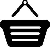 Flat illustration of shopping basket icon. vector