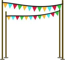 Illustration of colorful bunting flags. vector