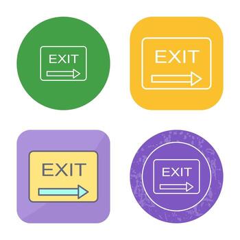 Unique Exit Vector Icon