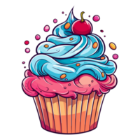 bunt Cupcake - - generativ ai png