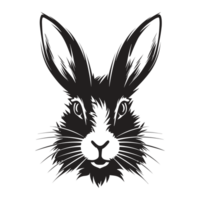 schön Hase Gesicht Silhouette - - generativ ai png