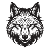 Beautiful Wolf Silhouette - Generative Ai png