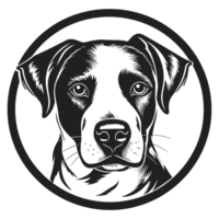 Beautiful Dog Face Silhouette - png