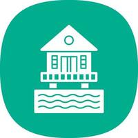 Beach hut Vector Icon Design