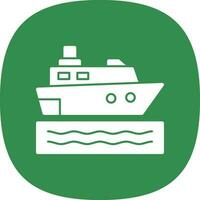 Cruise ship Vector Icon Design