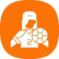 diseño de icono de vector de jugador de fútbol