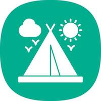 Camping tent Vector Icon Design