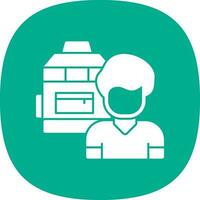 Backpacker Vector Icon Design