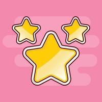 ilustración de vector de estrella en un fondo. símbolos de calidad premium. iconos vectoriales para concepto y diseño gráfico.