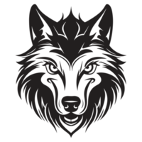 Beautiful Wolf Silhouette - Generative Ai png