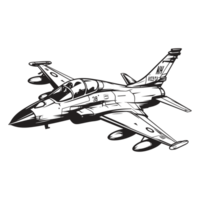 magnifique combattant jet silhouette - génératif ai png