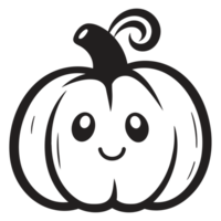 hermosa calabaza silueta - generativo ai png