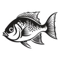 magnifique poisson silhouette - génératif ai png