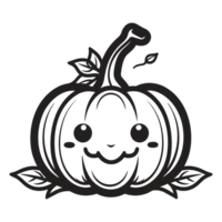 Beautiful Kawaii Style Pumpkin - Generative Ai png