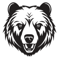 hermosa oso silueta - ai generado png