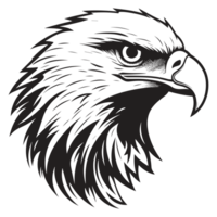 Beautiful Eagle Face Silhouette - Generative Ai png