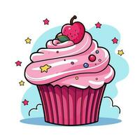 Sweet Cupcake Vector Illustration EPS10