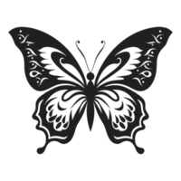 hermosa mariposa silueta - generativo ai png