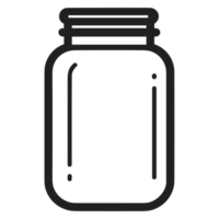 Beautiful Jar Silhouette - Generative Ai png