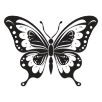 Beautiful Butterfly Silhouette - Generative Ai png