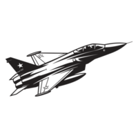 magnifique combattant jet silhouette - génératif ai png