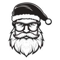 Beautiful Santa Face - Generative Ai png