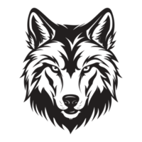 Beautiful Wolf Silhouette - Generative Ai png