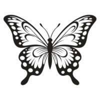 magnifique papillon silhouette - génératif ai png