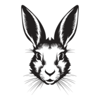 mooi konijn gezicht silhouet - generatief ai png