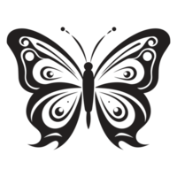 Beautiful Butterfly Silhouette - Generative Ai png