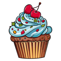 bunt Cupcake - - generativ ai png