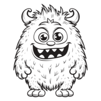 kawaii style monstre - génératif ai png