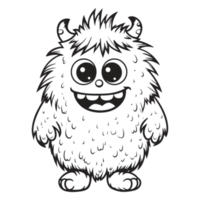 kawaii style monstre - génératif ai png