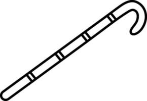 Flat illustration of a Cane. vector