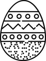 Creative Easter Egg in flat style. vector