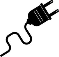 Flat style plug on white background. vector