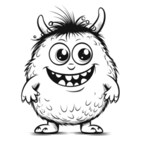 kawaii style monstre - génératif ai png