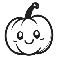 Beautiful Pumpkin Silhouette - Generative Ai png