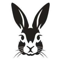 schön Hase Gesicht Silhouette - - generativ ai png