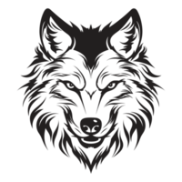 Beautiful Wolf Silhouette - Generative Ai png