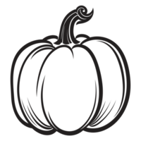 hermosa calabaza silueta - generativo ai png