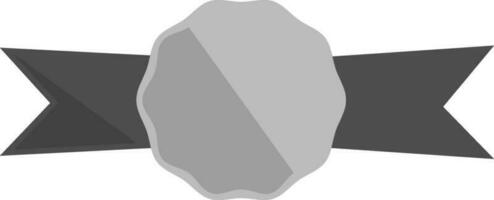 Black and gray blank badge or ribbon. vector